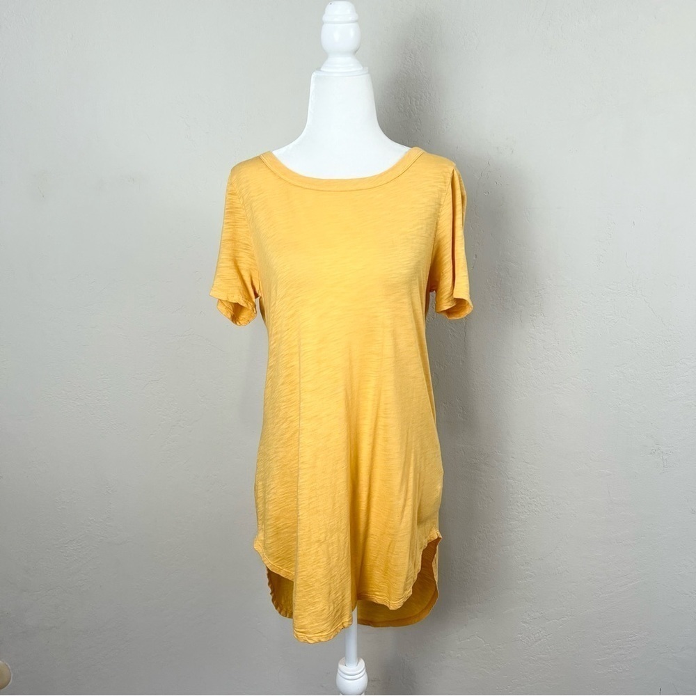 NEW Anthropologie T.LA Low Back Short Sleeve Orange Tunic T-Shirt Size Small